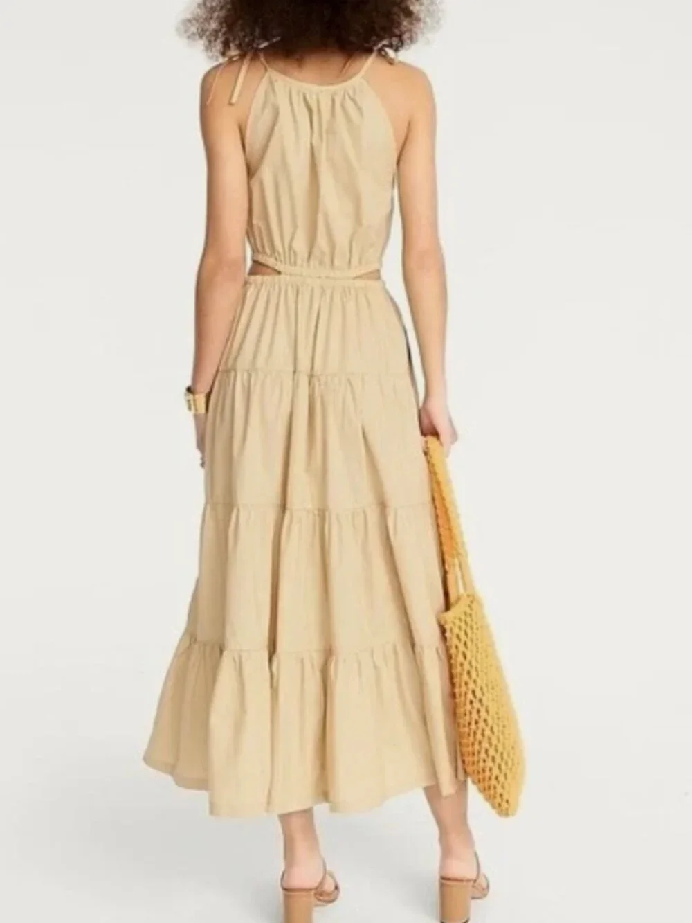 J. Crew Harbour Side-Cutout Midi Dress Size Medium 36854